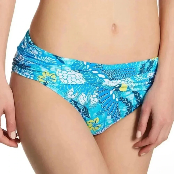 Bleu Rod Beattie Talk Sliding Triangle Bikini Top Sarong Hipster Bottom Size 14 - Picture 6 of 10